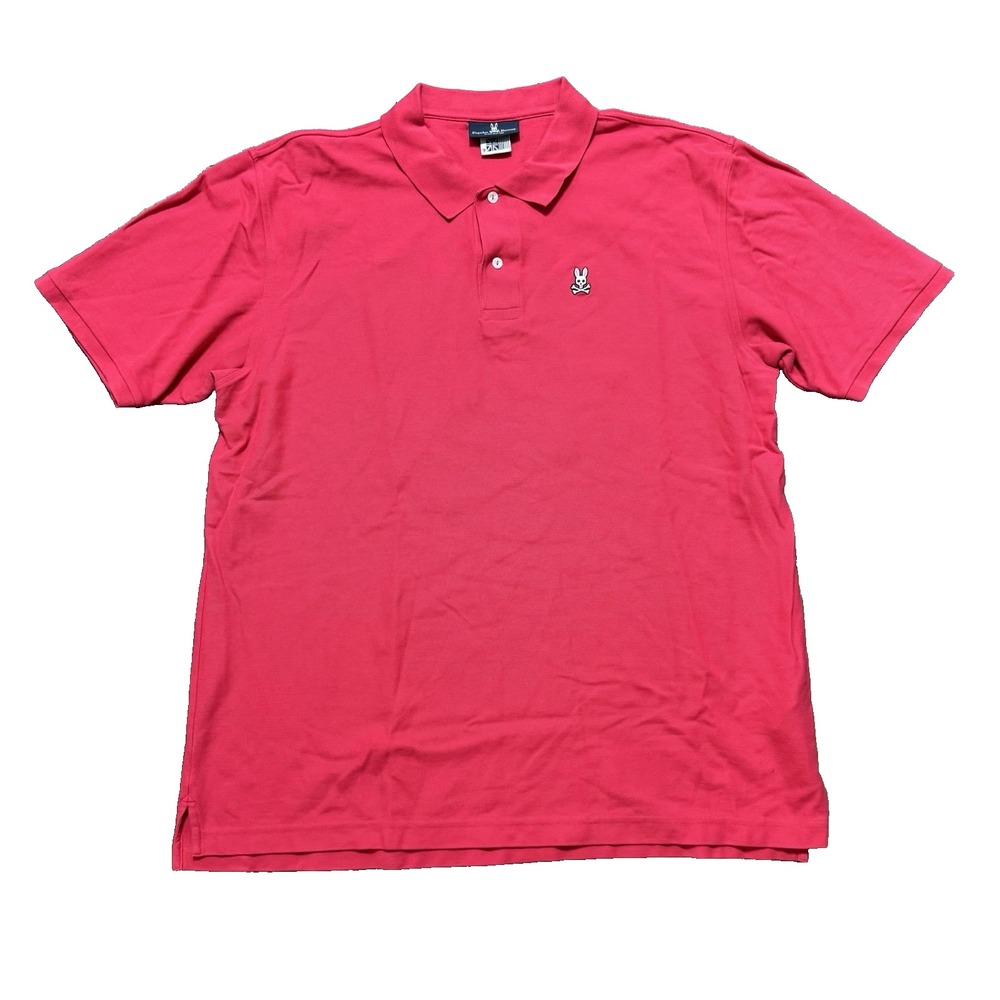 Psycho Bunny Vibrant Hot Pink Short Sleeve Polo Shirt Men's Size 9 XXXL 3XL